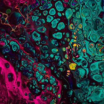 Artwork thumbnail, Crunchberries - Teal & Pink Abstract by InsertTitleHere