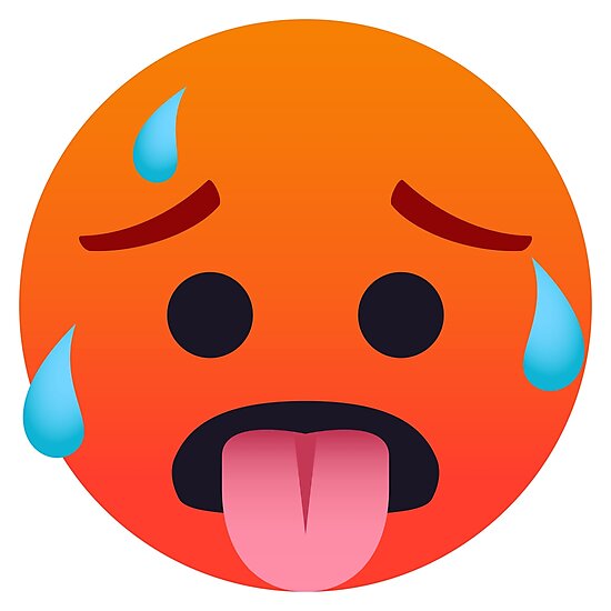 Lámina fotográfica «JoyPixels ™ Emoji de cara caliente» de joypixels