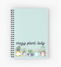Crazy Plant Lady on mint Spiral Notebook