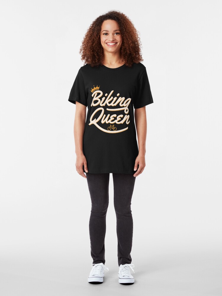 Alternative Ansicht von Biking Queen Biking Couple - Funny Cycling Gift Slim Fit T-Shirt