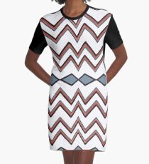 #pattern #abstract #wallpaper #seamless #chevron #design #texture #geometric #retro #blue #white #zigzag #decoration #illustration #fabric #paper #red #green #textile #backdrop #color #yellow #square Graphic T-Shirt Dress