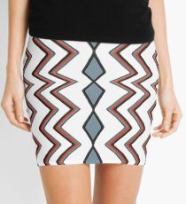 #pattern #abstract #wallpaper #seamless #chevron #design #texture #geometric #retro #blue #white #zigzag #decoration #illustration #fabric #paper #red #green #textile #backdrop #color #yellow #square Mini Skirt