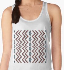 #pattern #abstract #wallpaper #seamless #chevron #design #texture #geometric #retro #blue #white #zigzag #decoration #illustration #fabric #paper #red #green #textile #backdrop #color #yellow #square Women's Tank Top