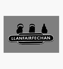 Railway sign for Llanfairfechan Photographic Print