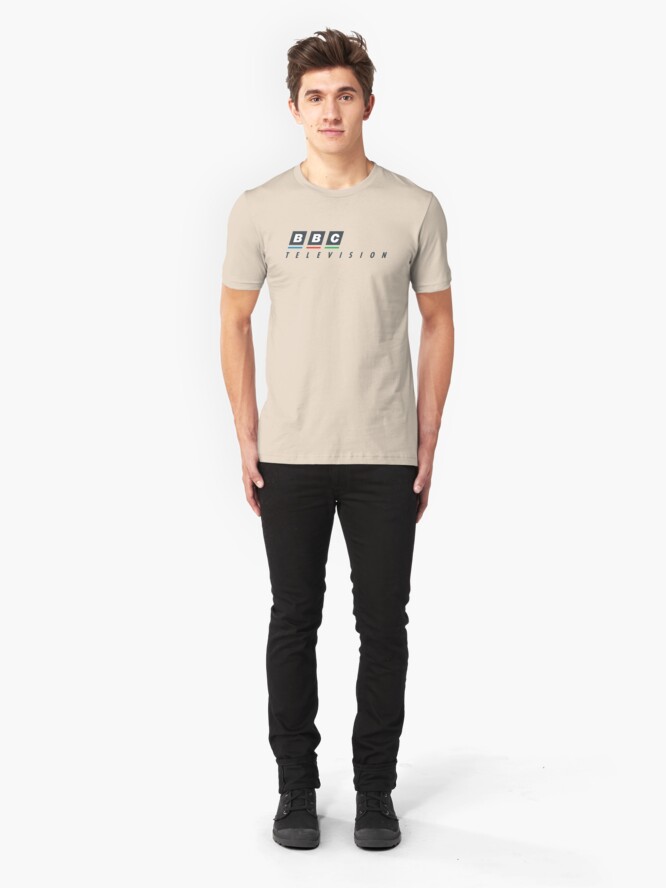 Alternate view of BBC television circa 1988 Slim Fit T-Shirt