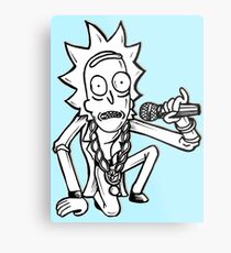 Rick Sanchez from Rick and Morty™ Getting Schwifty Metal Print