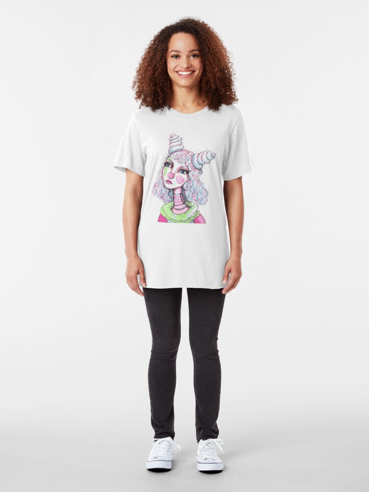 Alternate view of Sad Clown Girl Slim Fit T-Shirt