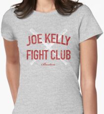 Vintage Distressed Red Tee Joe Kelly Fight Club Shirt for Boston Fans Women's Fitted T-Shirt