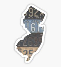 Vintage New Jersey License Plates Sticker