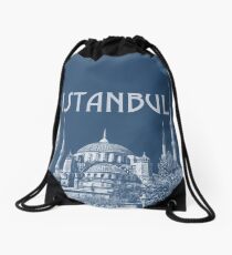 Blue Mosque 4 Drawstring Bag