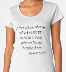 Vegetarian Quote Leonardo Da Vinci Women's Premium T-Shirt