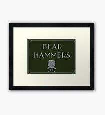 LARP: Bear Hammers Framed Print