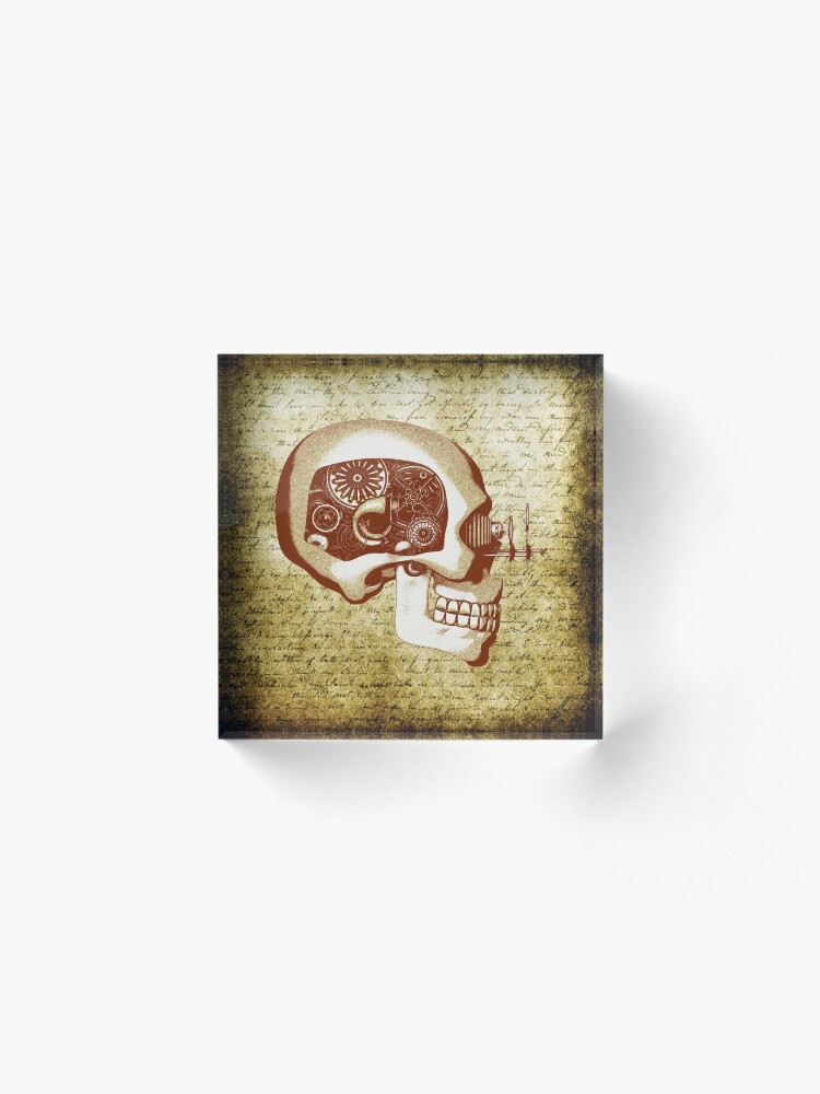 Alternate view of Vintage style Steampunk Automaton Acrylic Block