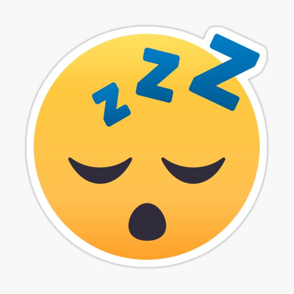 Sleeping Face Emoji Stickers | Redbubble