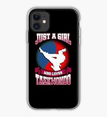 Vinilo o funda para iPhone Sólo una chica que ama el taekwondo