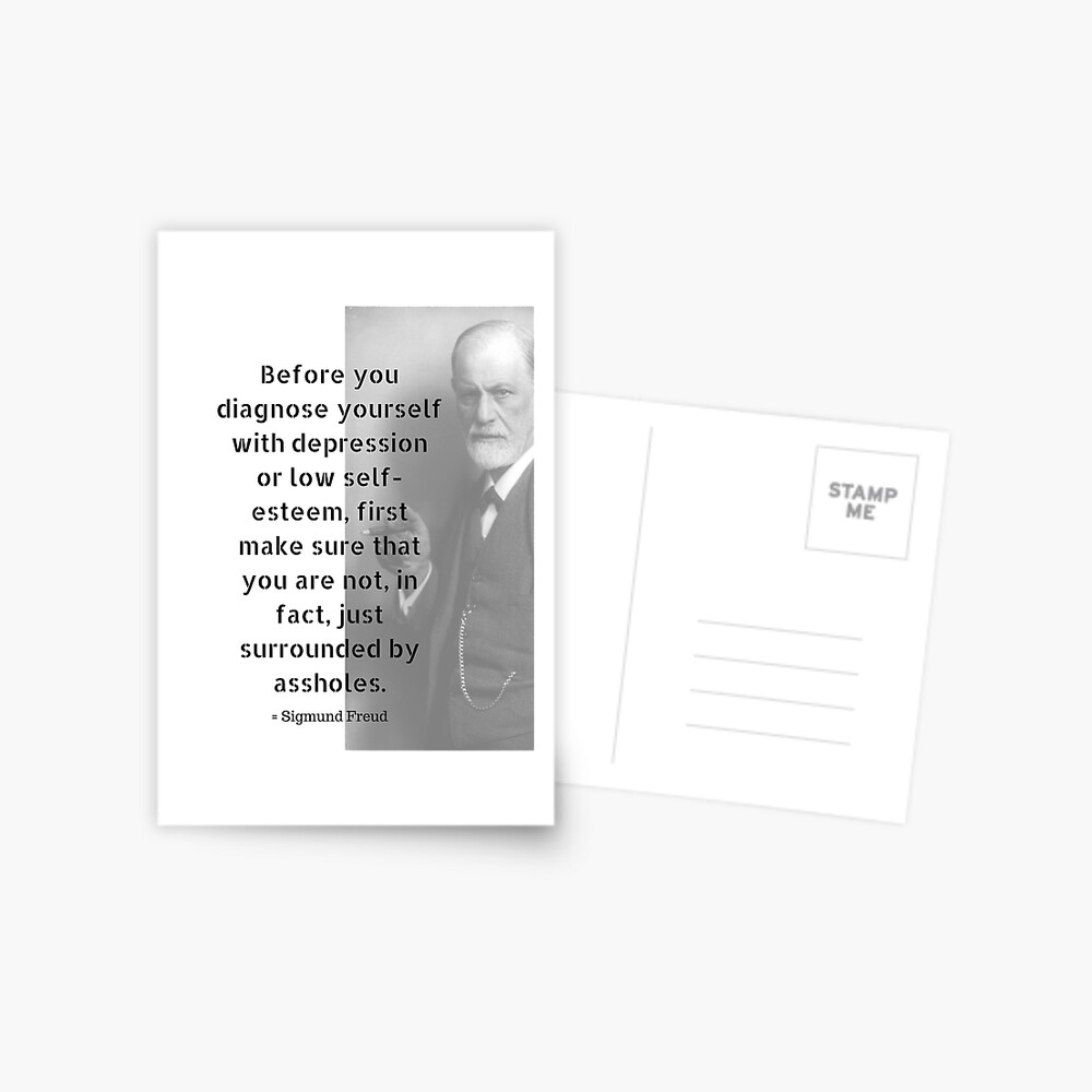 Sigmund Freud Quote Postcard