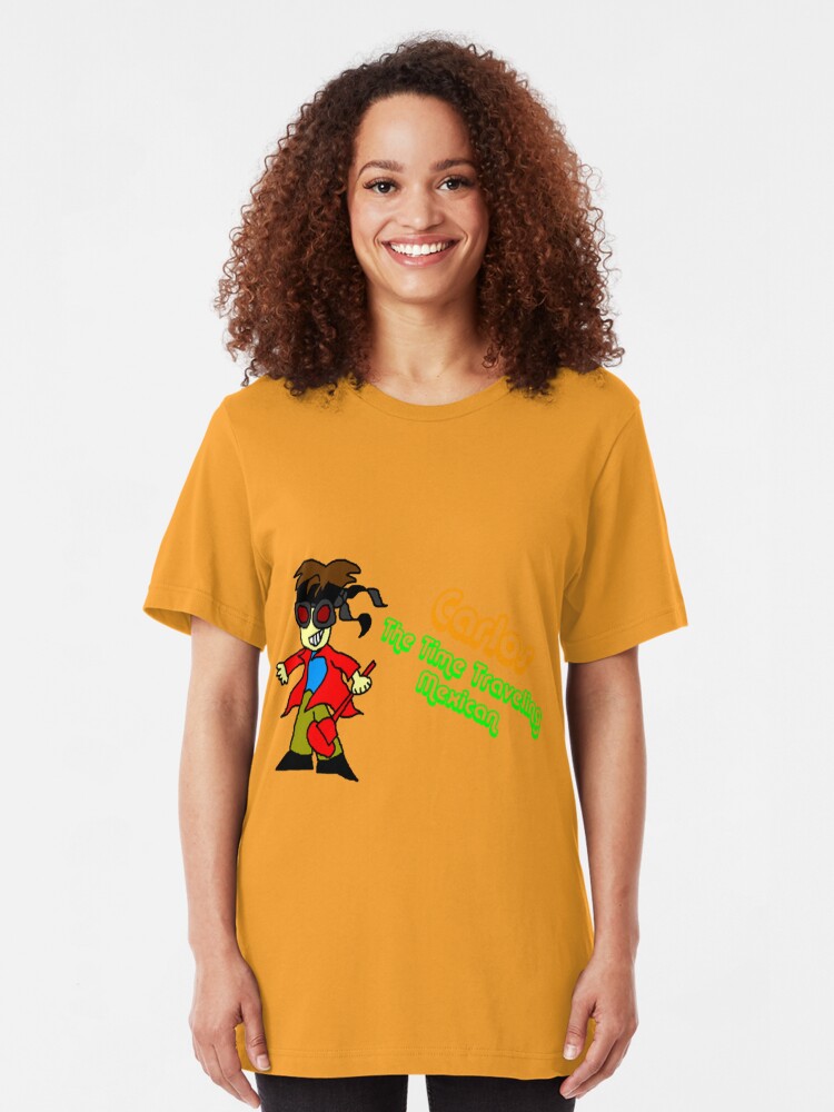 Alternate view of Carlos The Time Traveling Mexican Slim Fit T-Shirt