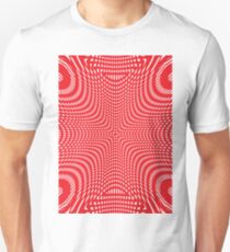 #design #illustration #abstract #pattern #shape #futuristic #bright #decoration #art #creativity #modern #curve #vertical #vibrant color #red #color #image #textured #colors #shiny #imagination Unisex T-Shirt