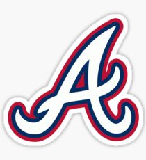 Atlanta Georgia Baseball Inspired Art Sticker