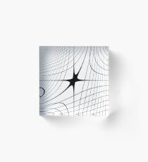 #design #abstract #pattern #modern #shape #futuristic #art #grid #steel #vertical #whitecolor #blackandwhite #monochrome #bright #copyspace #geometricshape #pointofview #vanishingpoint #curves #lines Acrylic Block
