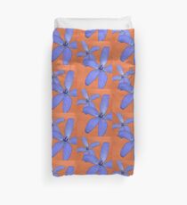 Silky Blue Orchid with Web Duvet Cover
