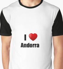 Andorra I Love Country Lover Pride Funny Gift Idea Graphic T-Shirt