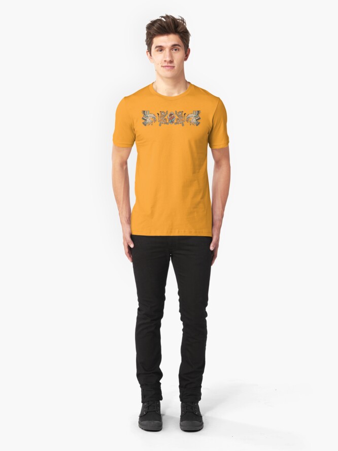 Alternate view of Aztec Eagle, Ocelot, Shield Slim Fit T-Shirt