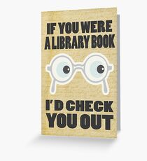 Library Book Greeting Card