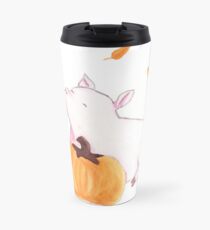Pig in Autumn Travel Mug