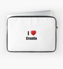 Croatia I Love Country Lover Pride Funny Gift Idea Laptop Sleeve