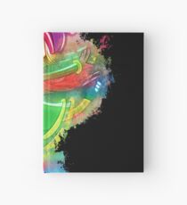 Girl skating glowing Art Hardcover Journal