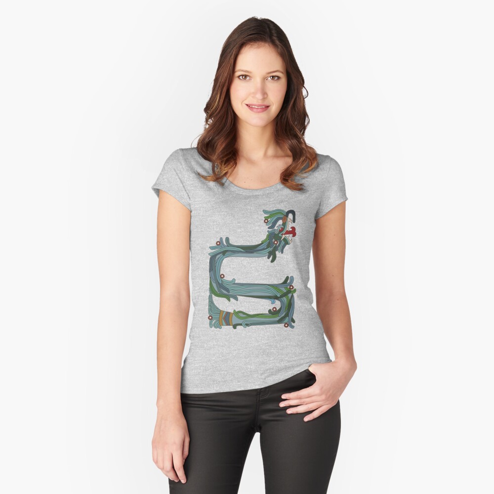 Quetzacoatl: The Feathered Serpent Fitted Scoop T-Shirt