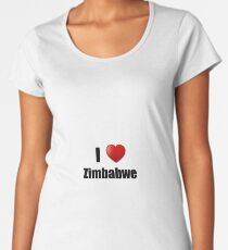 Zimbabwe I Love Country Lover Pride Funny Gift Idea Frauen Premium T-Shirts
