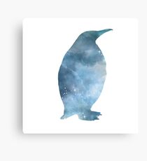 Penguin Silhouette Metal Print