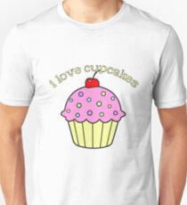 I Love Cupcakes Unisex T-Shirt