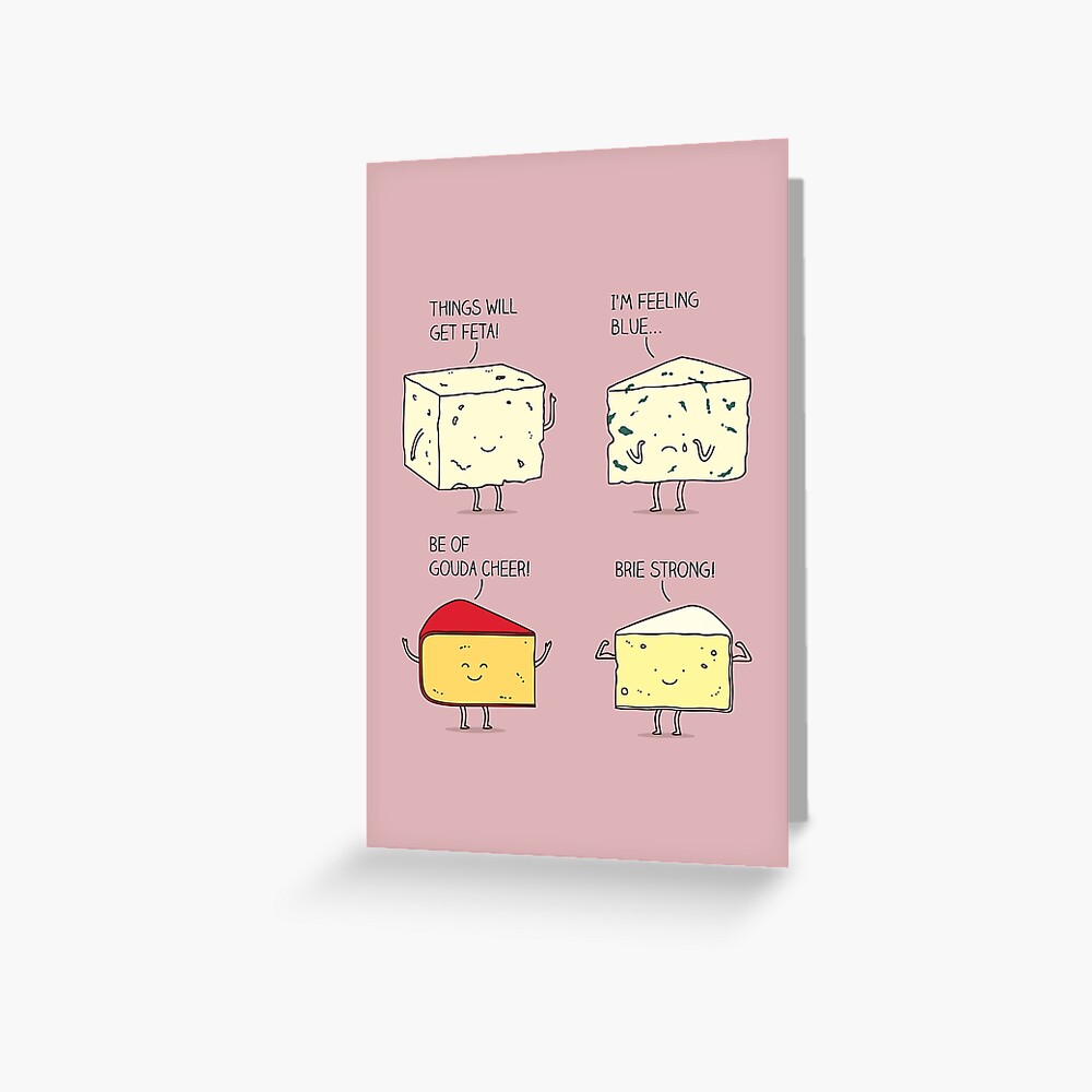 cheesy puns Greeting Card