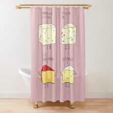 cheesy puns Shower Curtain