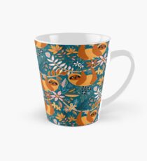Happy Boho Sloth Floral Tall Mug
