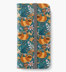 Happy Boho Sloth Floral iPhone Wallet/Case/Skin