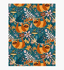Happy Boho Sloth Floral Impression photo