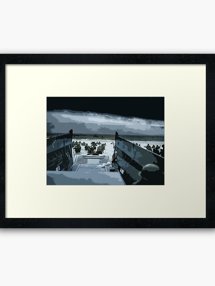 Omaha Beach D Day Operation Overlord Framed Art Print