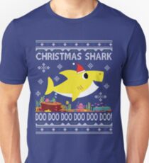 Baby Shark Christmas Knit Slim Fit T-Shirt
