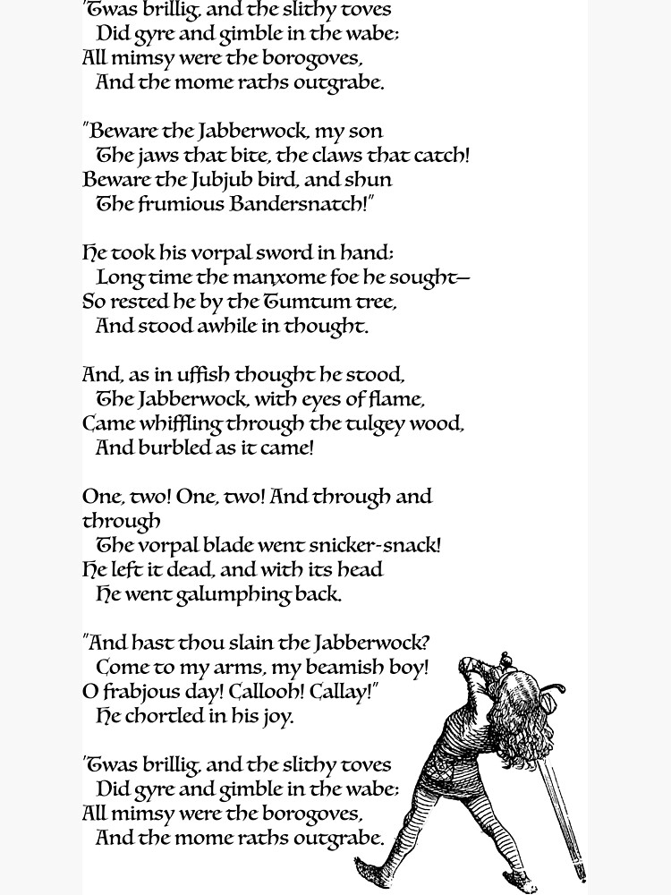 Jabberwocky Poem Printable Printable Word Searches