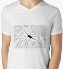 #blackandwhite #structure #circle #monochrome #lineart #symmetry #abstract #design #pattern #modern #architecture #shape #steel #futuristic #art #grid #vertical #photography #geometricshape #inarow Men's V-Neck T-Shirt