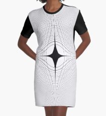 #blackandwhite #monochrome #circle #design #abstract #pattern #illustration #symmetry #vertical #photography #inarow #nopeople #decoration Graphic T-Shirt Dress