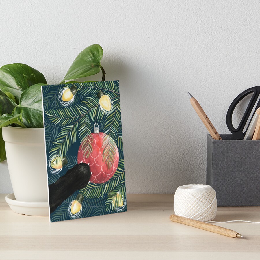 Here Comes Santa Claws Art Board Print
