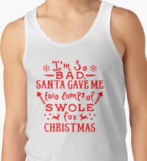 Funny Christmas Workout Weightlifting Exercise Gym Tank Top