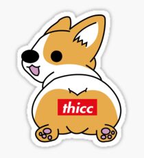 Thicc Corgi Butt Sticker