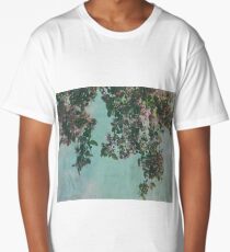 Textured Crabapple Blossom Overhang Long T-Shirt