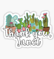 thank you, janet Sticker